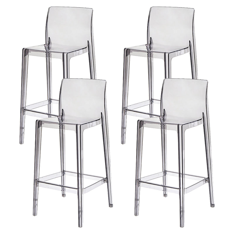 Contemporary Acrylic Counter Chair Low Back Indoor Bar Stools