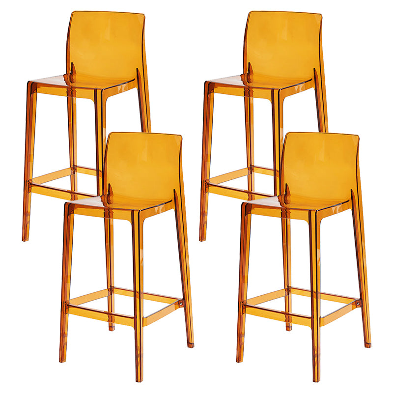 Contemporary Acrylic Counter Chair Low Back Indoor Bar Stools