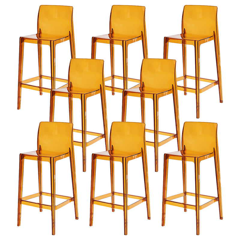 Contemporary Acrylic Counter Chair Low Back Indoor Bar Stools