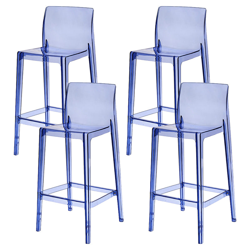 Contemporary Acrylic Counter Chair Low Back Indoor Bar Stools