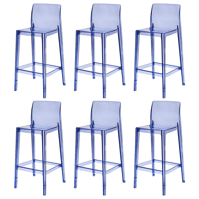 Contemporary Acrylic Counter Chair Low Back Indoor Bar Stools