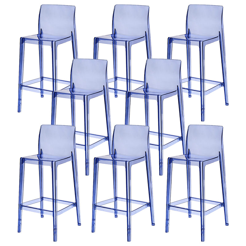 Contemporary Acrylic Counter Chair Low Back Indoor Bar Stools