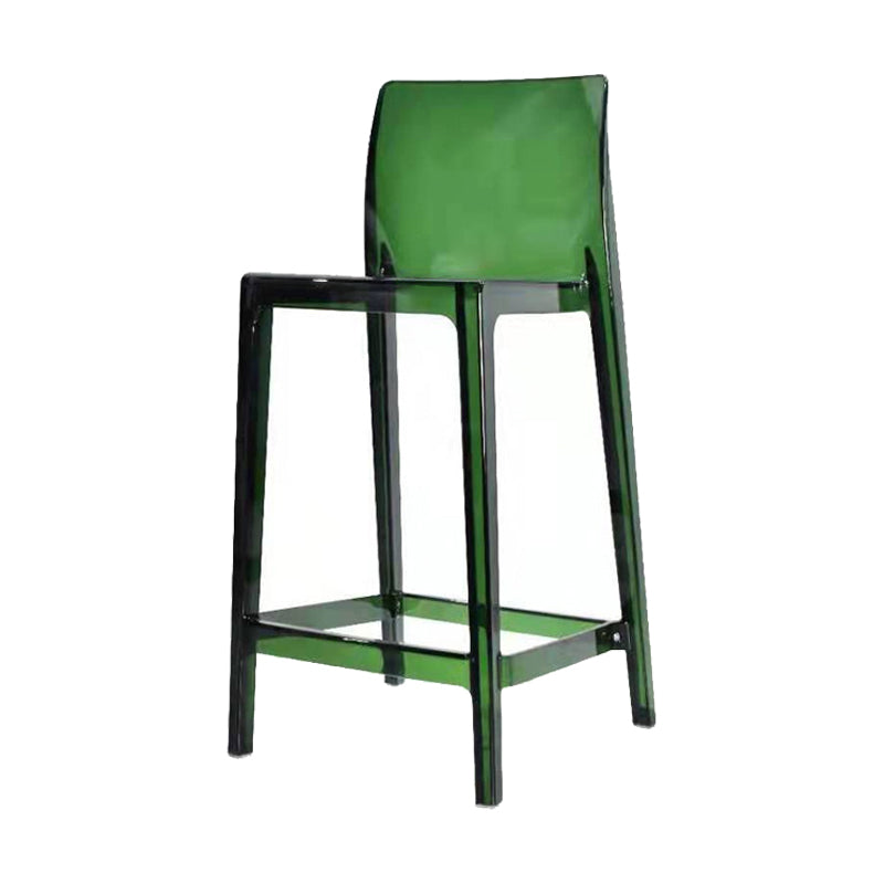 Contemporary Acrylic Counter Chair Low Back Indoor Bar Stools