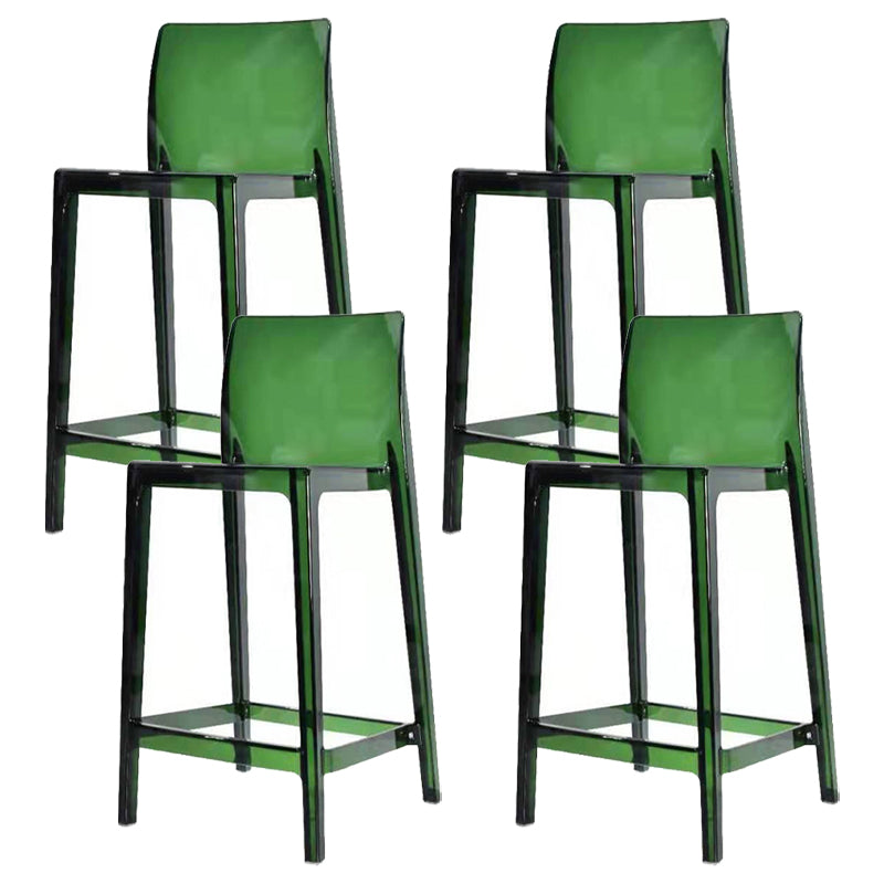 Contemporary Acrylic Counter Chair Low Back Indoor Bar Stools