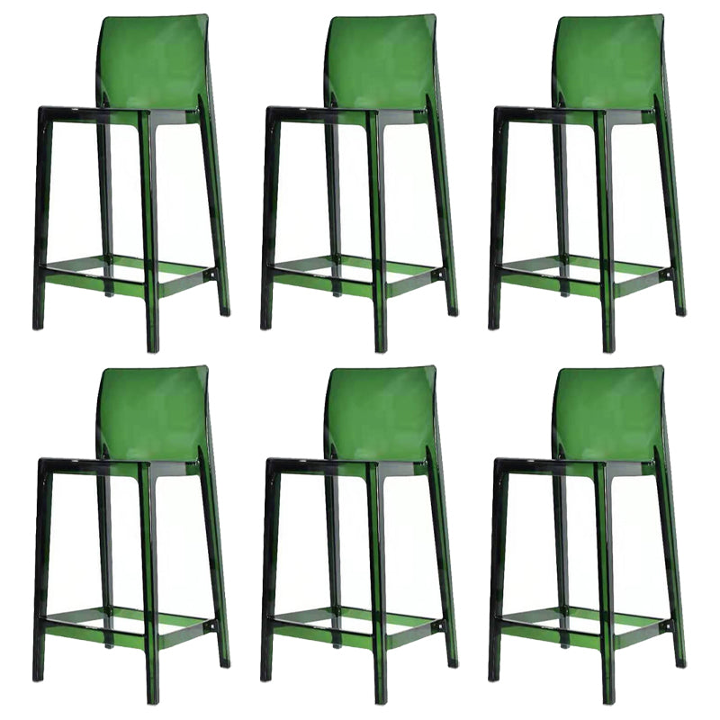 Contemporary Acrylic Counter Chair Low Back Indoor Bar Stools