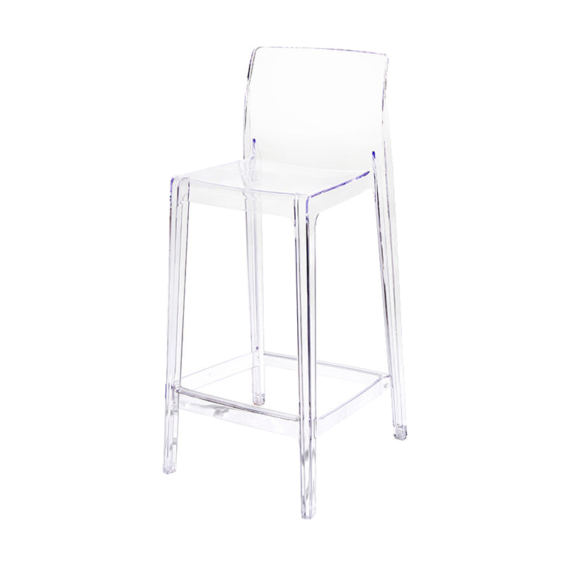 Contemporary Acrylic Counter Chair Low Back Indoor Bar Stools