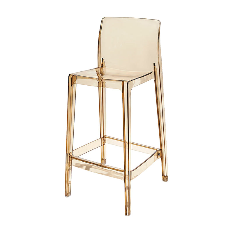 Contemporary Acrylic Counter Chair Low Back Indoor Bar Stools