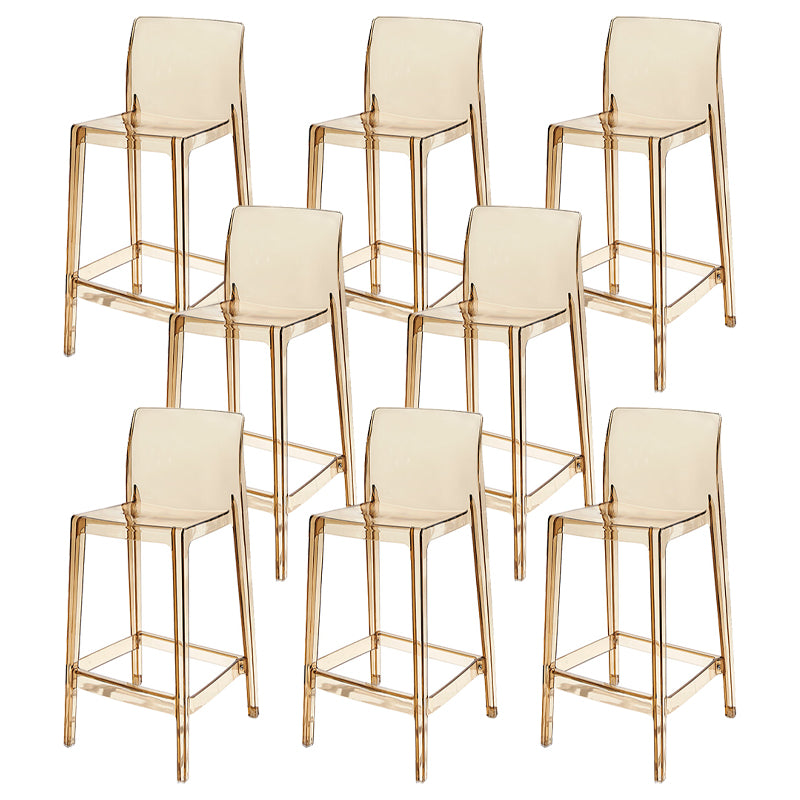 Contemporary Acrylic Counter Chair Low Back Indoor Bar Stools