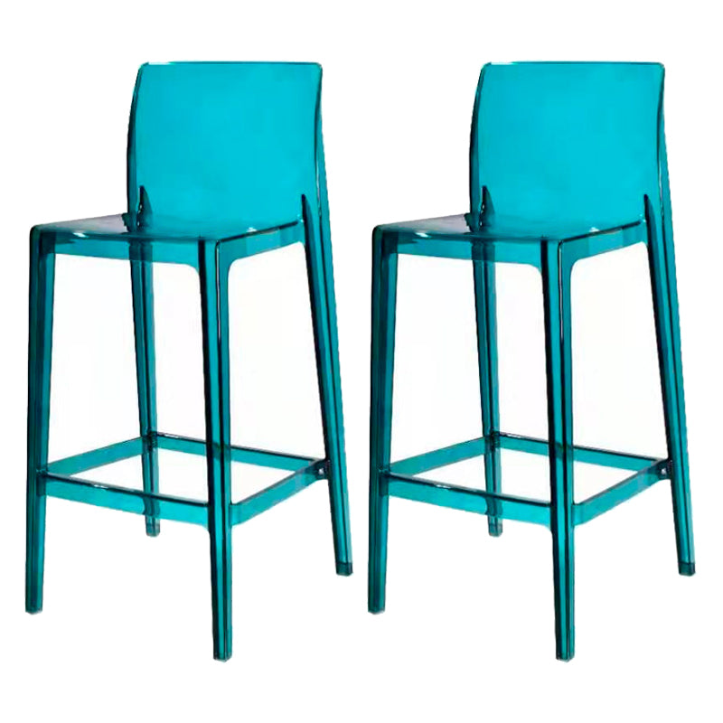 Contemporary Acrylic Counter Chair Low Back Indoor Bar Stools