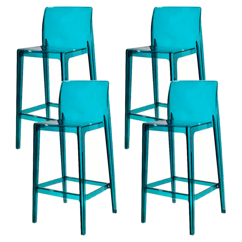 Contemporary Acrylic Counter Chair Low Back Indoor Bar Stools