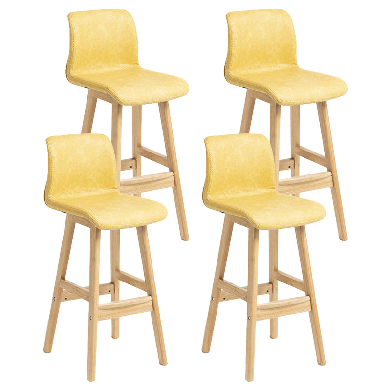 Scandinavian Solid Wood Bar Stool Backrest Counter Stool for Restaurant