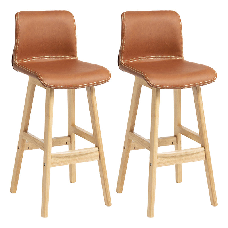 Scandinavian Solid Wood Bar Stool Backrest Counter Stool for Restaurant
