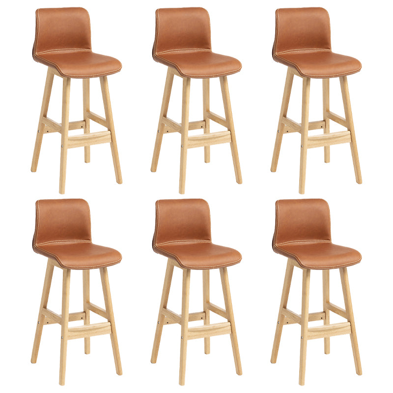 Scandinavian Solid Wood Bar Stool Backrest Counter Stool for Restaurant