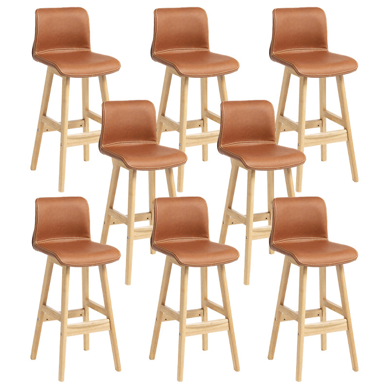 Scandinavian Solid Wood Bar Stool Backrest Counter Stool for Restaurant