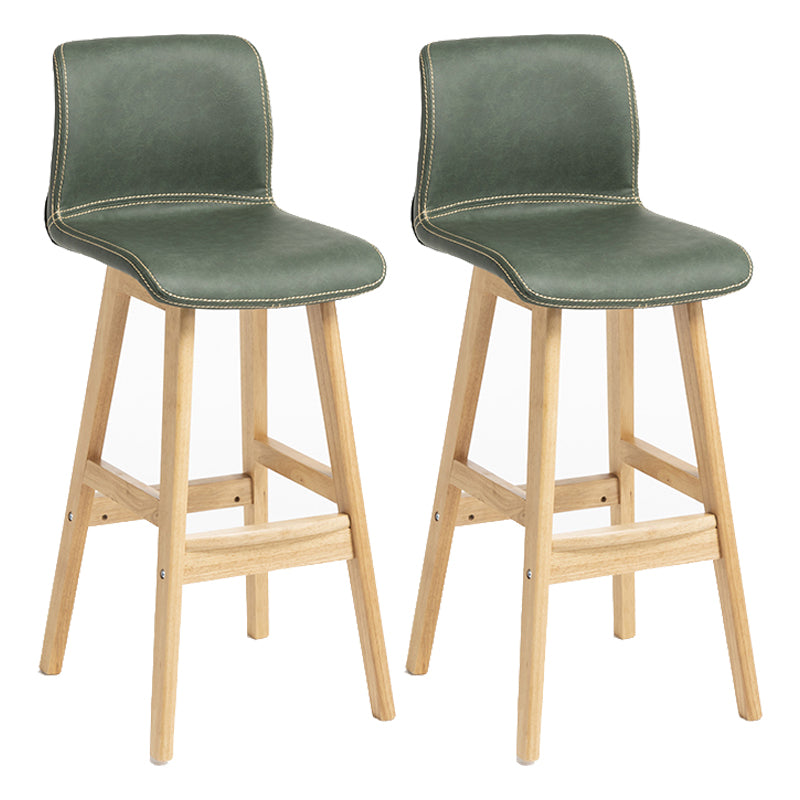Scandinavian Solid Wood Bar Stool Backrest Counter Stool for Restaurant