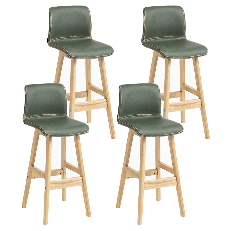 Scandinavian Solid Wood Bar Stool Backrest Counter Stool for Restaurant