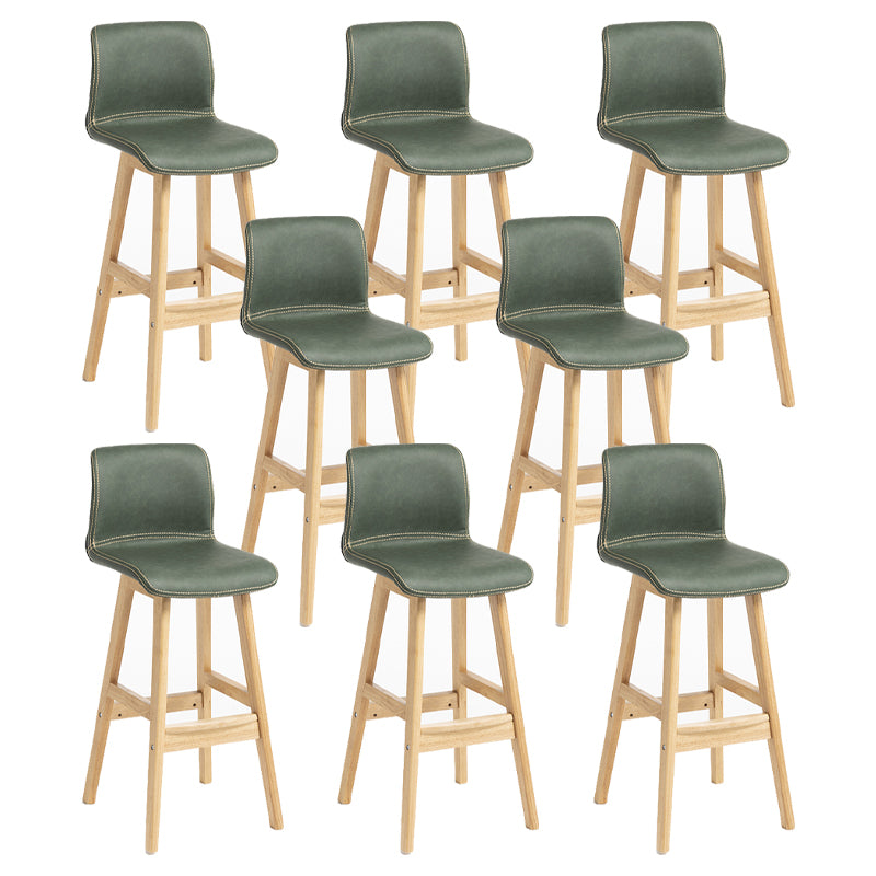Scandinavian Solid Wood Bar Stool Backrest Counter Stool for Restaurant