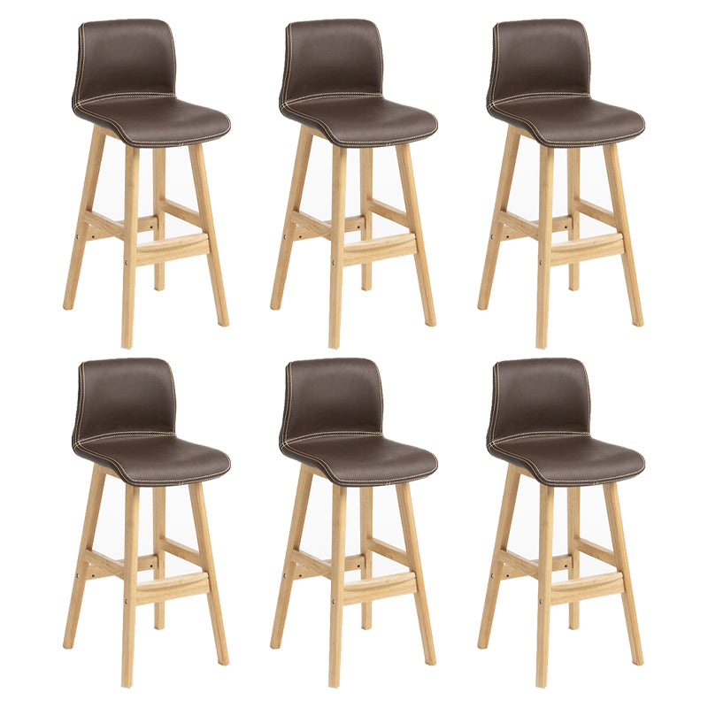 Scandinavian Solid Wood Bar Stool Backrest Counter Stool for Restaurant