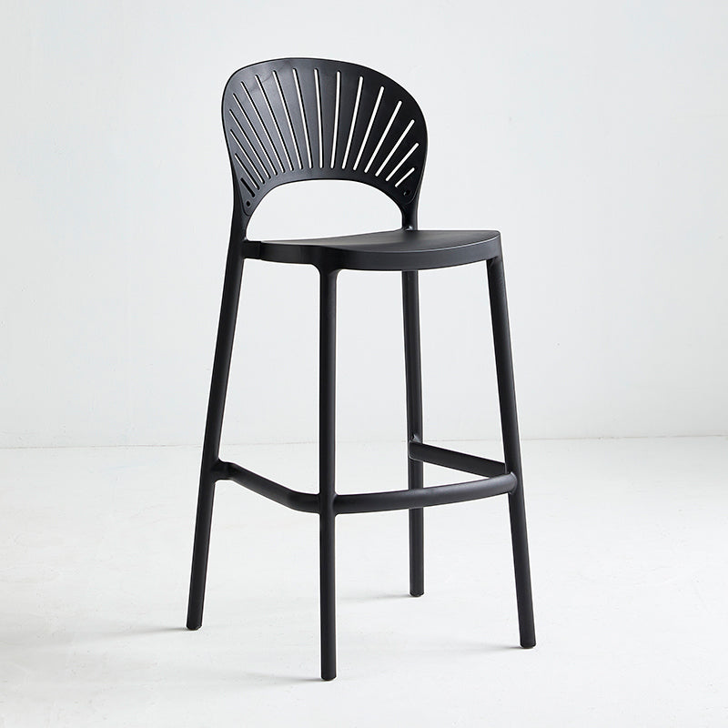 Contemporary Style Plastic Bar Stool Footrest Counter Stool for Restaurant