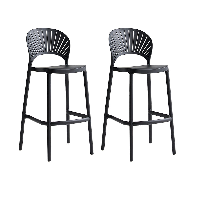 Contemporary Style Plastic Bar Stool Footrest Counter Stool for Restaurant