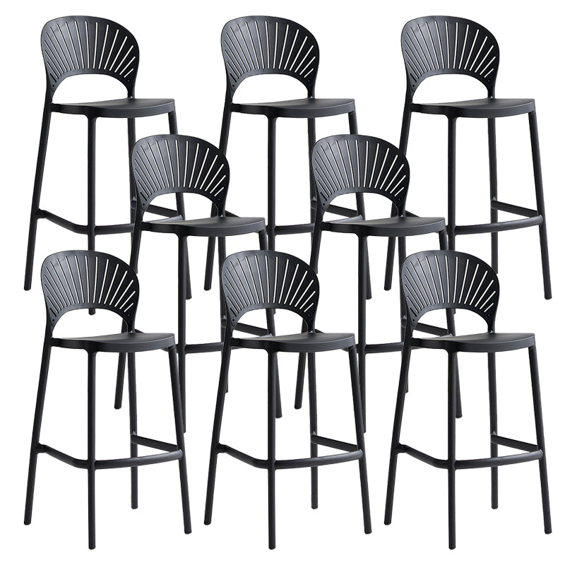 Contemporary Style Plastic Bar Stool Footrest Counter Stool for Restaurant