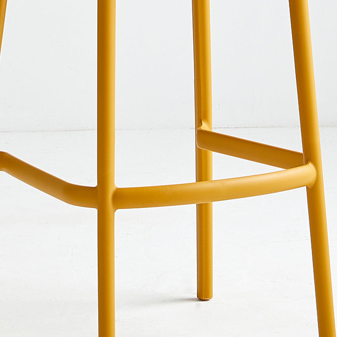 Contemporary Style Plastic Bar Stool Footrest Counter Stool for Restaurant