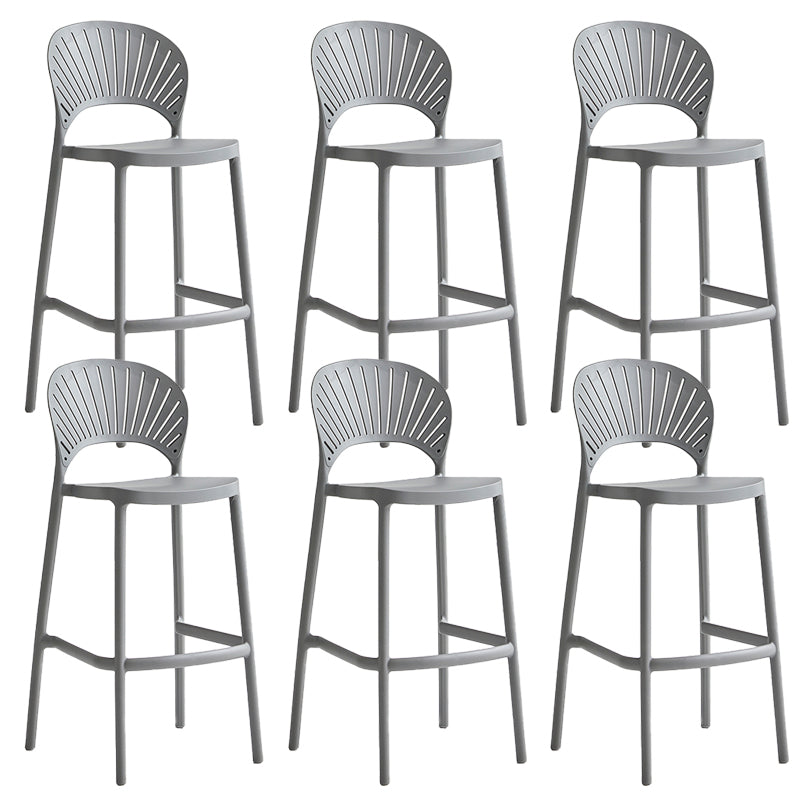 Contemporary Style Plastic Bar Stool Footrest Counter Stool for Restaurant
