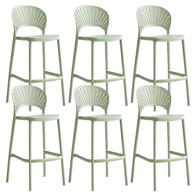 Contemporary Style Plastic Bar Stool Footrest Counter Stool for Restaurant