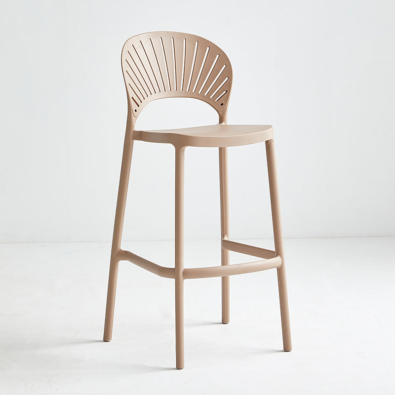 Contemporary Style Plastic Bar Stool Footrest Counter Stool for Restaurant