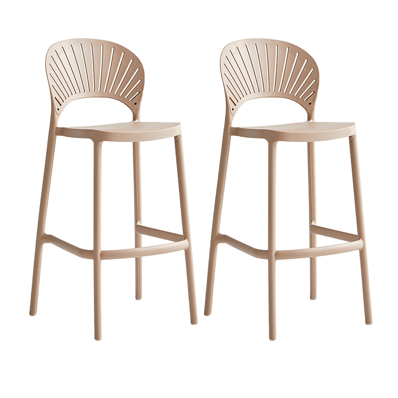 Contemporary Style Plastic Bar Stool Footrest Counter Stool for Restaurant