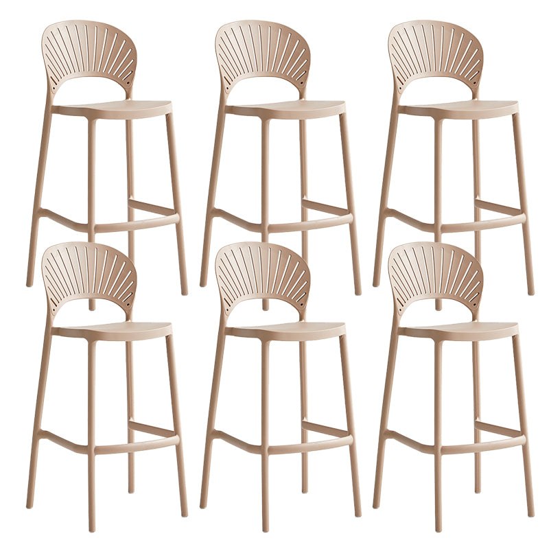 Contemporary Style Plastic Bar Stool Footrest Counter Stool for Restaurant
