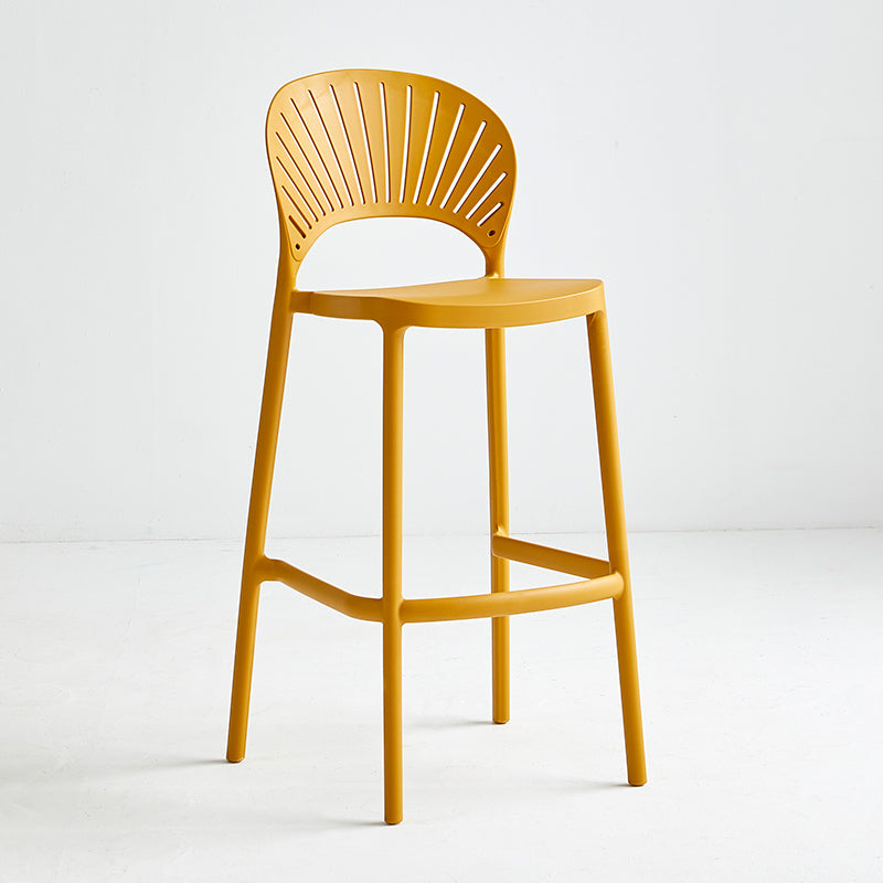 Contemporary Style Plastic Bar Stool Footrest Counter Stool for Restaurant