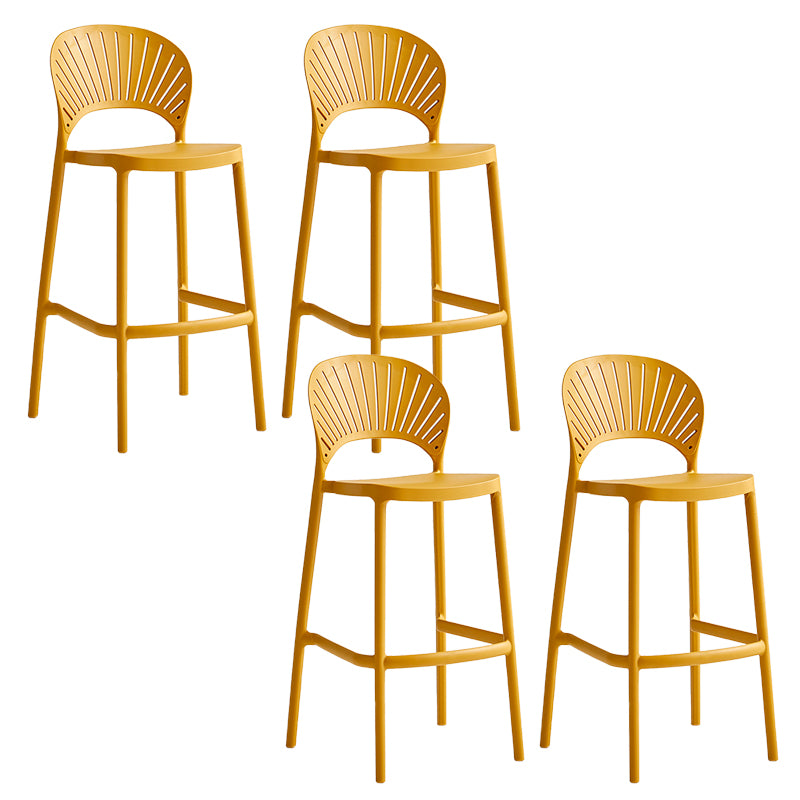 Contemporary Style Plastic Bar Stool Footrest Counter Stool for Restaurant