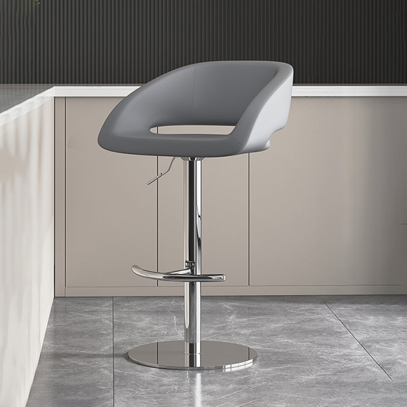 Contemporary Style Metal Bar Stool Footrest Counter Stool for Indoor