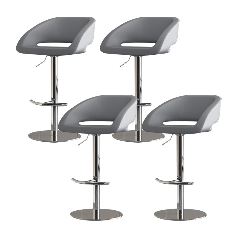 Contemporary Style Metal Bar Stool Footrest Counter Stool for Indoor