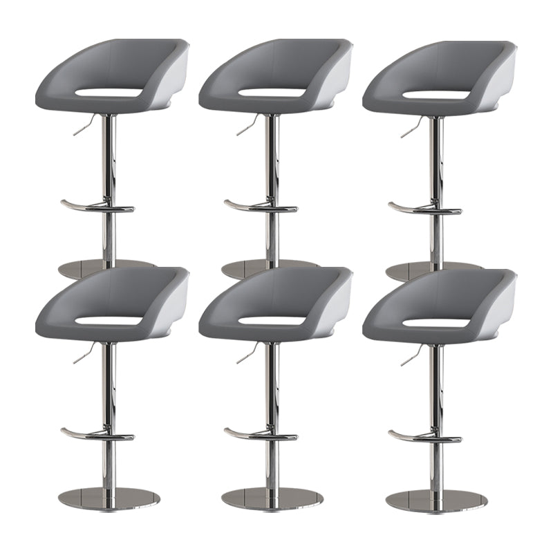 Contemporary Style Metal Bar Stool Footrest Counter Stool for Indoor