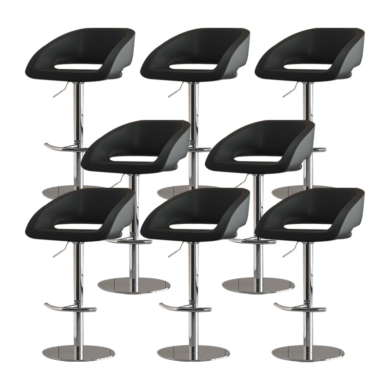 Contemporary Style Metal Bar Stool Footrest Counter Stool for Indoor