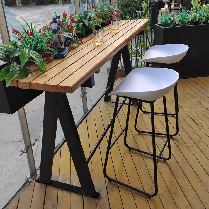 Industrial Style Solid Wood Pub Dining Set 1/2/3 Pcs Rectangular Pub Set for Home