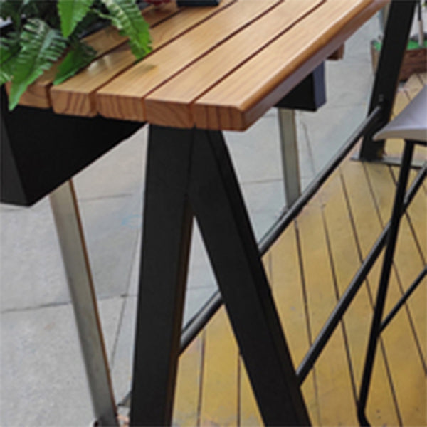 Industrial Style Solid Wood Pub Dining Set 1/2/3 Pcs Rectangular Pub Set for Home