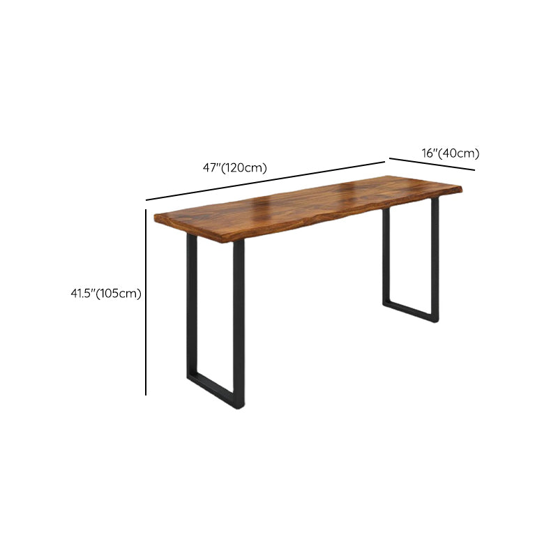 Indoor Industrial Bar Dining Table Rectangle Pine Wood Bar Table