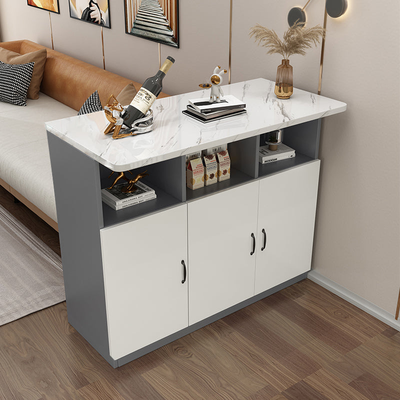 Indoor Contemporary Bar Dining Table Rectangle Bar Table with Cabinet