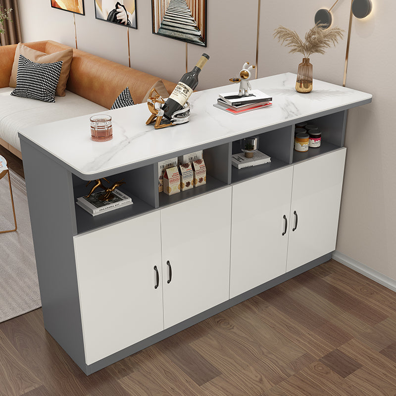 Indoor Contemporary Bar Dining Table Rectangle Bar Table with Cabinet