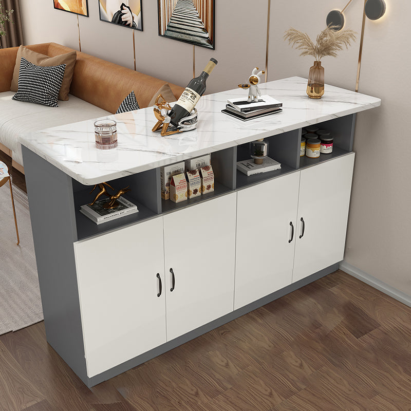 Indoor Contemporary Bar Dining Table Rectangle Bar Table with Cabinet