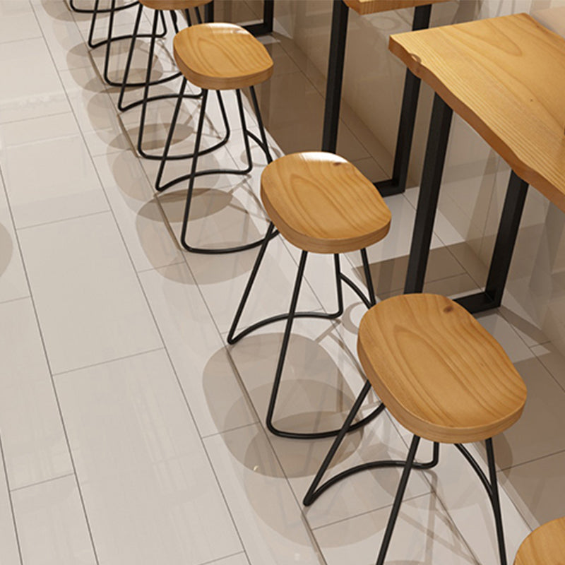 Modern Patio Bar Table Solid Wood Counter Height Dining Table