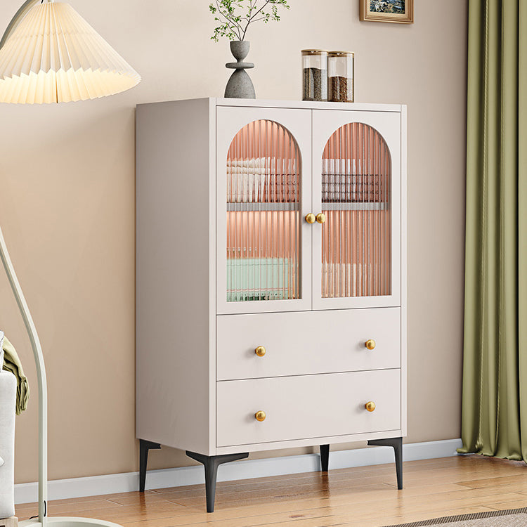 Modern Sideboard Cabinet Faux Wood Sideboard Table with Doors for Dining Room