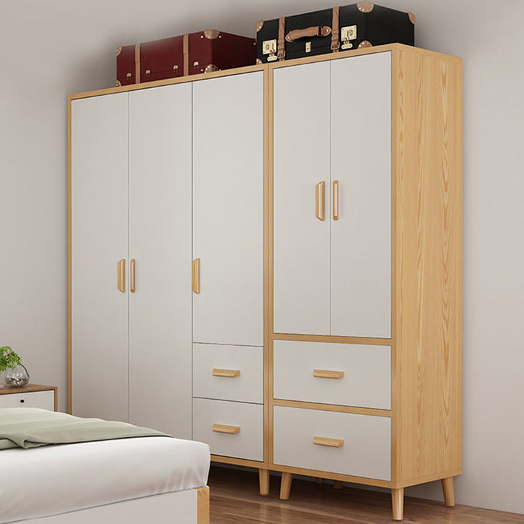 Contemporary Hanging Clothes Rack Solid + Manufactured Wood Kid's Wardrobe