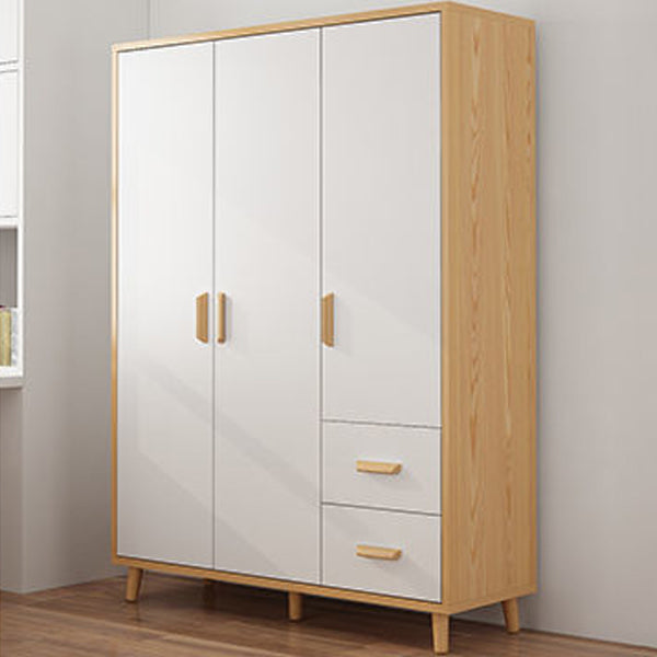 Contemporary Hanging Clothes Rack Solid + Manufactured Wood Kid's Wardrobe