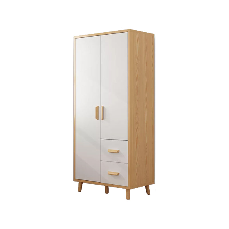 Contemporary Hanging Clothes Rack Solid + Manufactured Wood Kid's Wardrobe