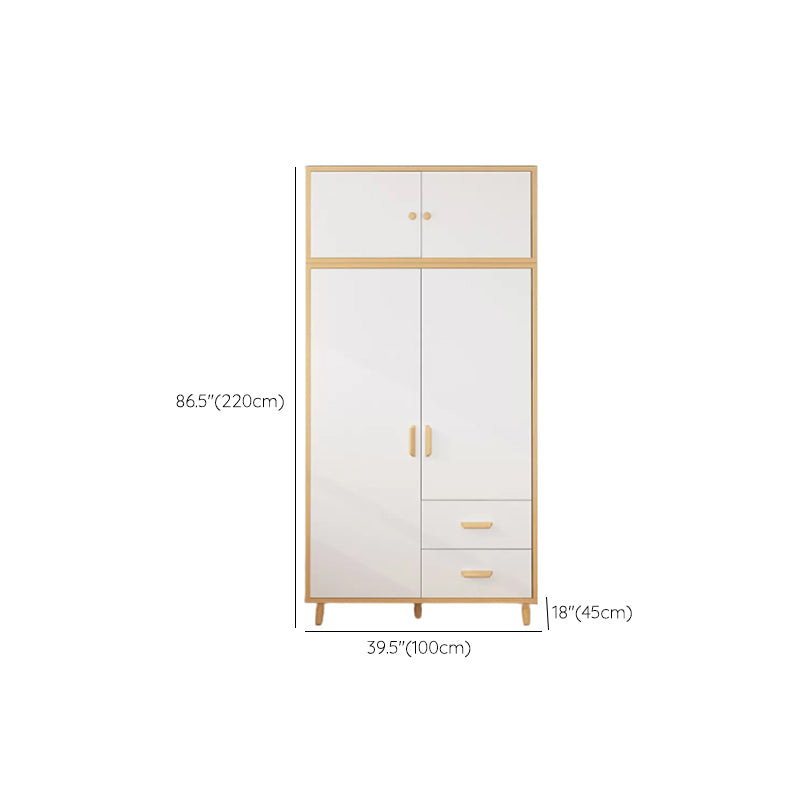 Contemporary Hanging Clothes Rack Solid + Manufactured Wood Kid's Wardrobe