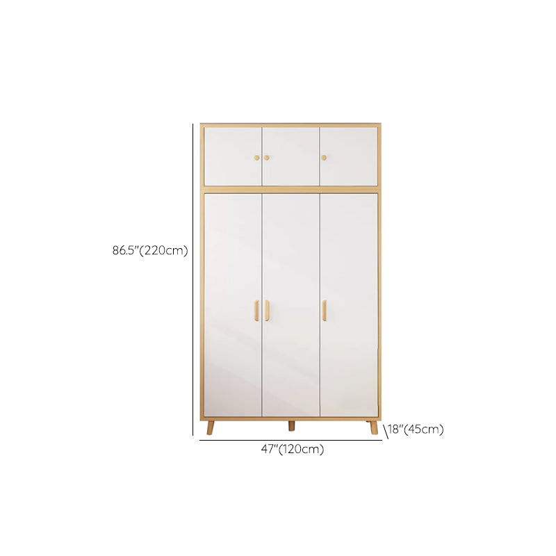 Contemporary Hanging Clothes Rack Solid + Manufactured Wood Kid's Wardrobe